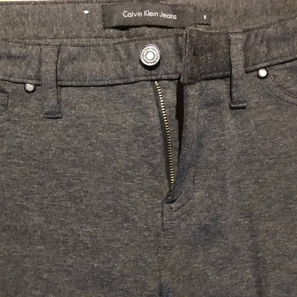 Women's Calvin Klein Dark Gray Stretchy Jeggings Pants - Picture 4 of 9